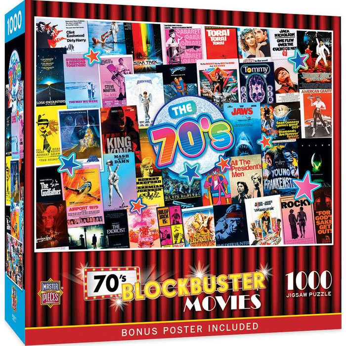 MasterPieces 72202 Blockbuster Movies: 1970s Collage Puzzle 1000 Piece Puzzle