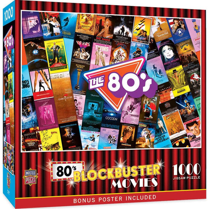 MasterPieces 72203 Blockbuster Movies: 1980s Collage Puzzle 1000 Piece Puzzle