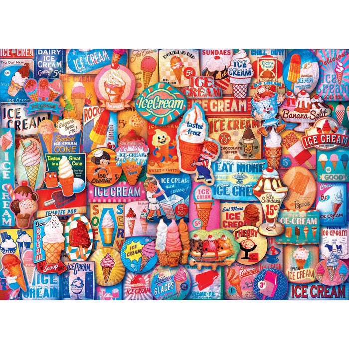 MasterPieces 72252 Flashbacks: Ice Cream Treats Collage Puzzle 1000 Piece Puzzle