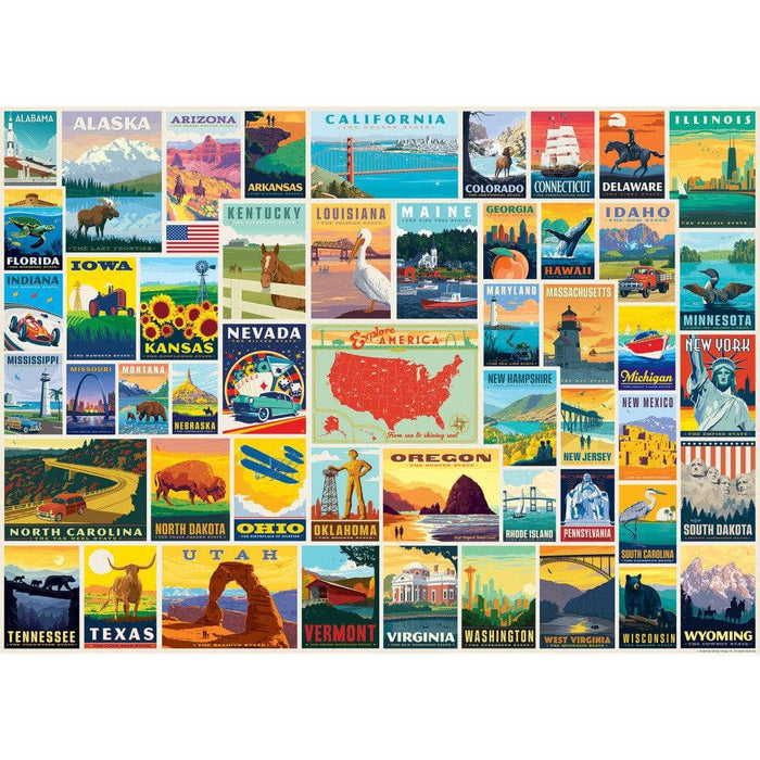 MasterPieces 72413 State Pride Vintage Collage Poster Art Puzzle 1000 Piece Puzzle