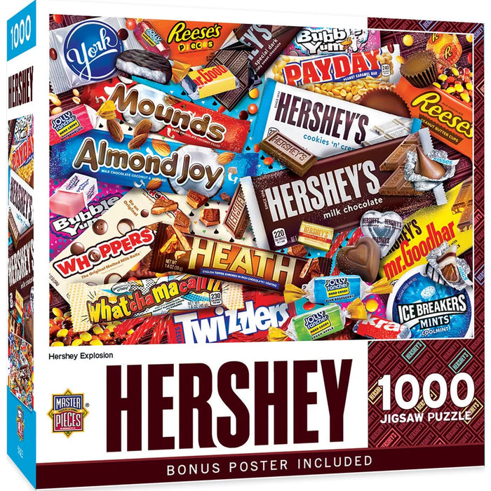 MasterPieces 72423 Hershey: Hershey Explosion Candy Collage 1000 Piece Puzzle