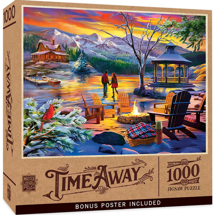 MasterPieces 72436 Time Away: Frozen Harmony Couple in Winter 1000 Piece Puzzle