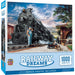 MasterPieces 72446 Railway Dreams: Train at Station & Boy with Toy Train 1000 Piece Puzzle