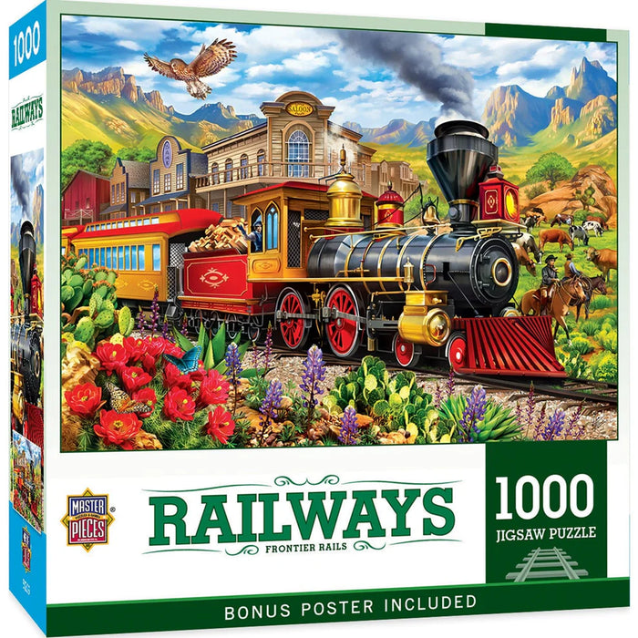 MasterPieces 72516 Railways: Frontier Rails 1000 Piece Puzzle
