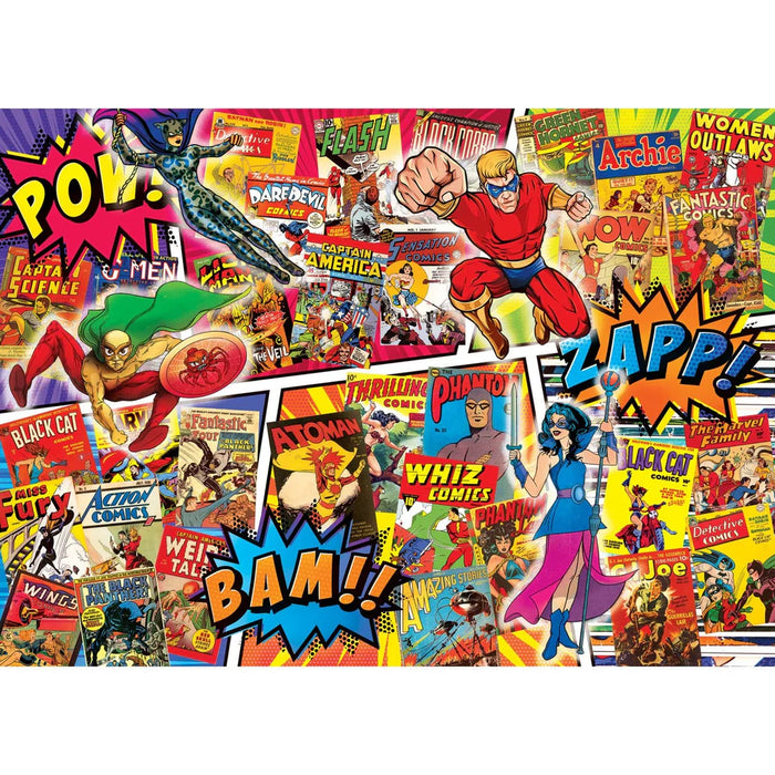 MasterPieces 72541 Flashbacks: Superhero Sanctum Collage 1000 Piece Puzzle