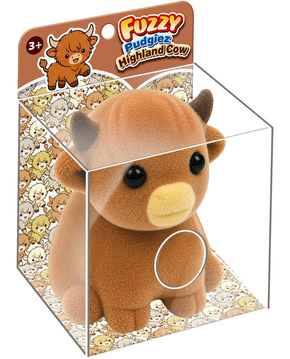 Master Toys Pudgiez Fuzzy Highland Cow (1 Squishy Colors May Vary)