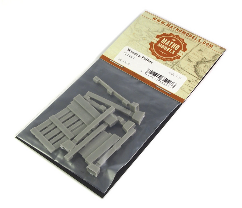Matho Models 35007 1/35 Wooden Type Pallets Resin (2 Pack)
