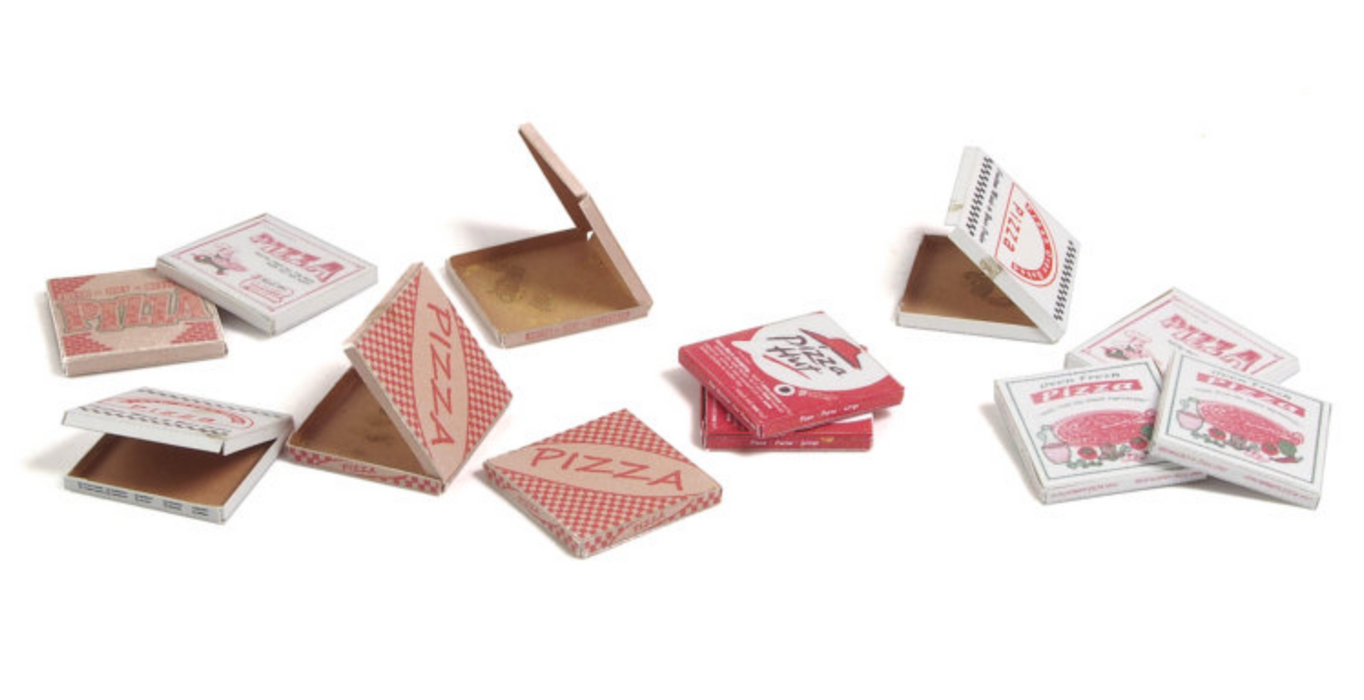 Matho Models 35057 1/35 Cardboard Boxes Pizza Printed Paper (38) (6 different designs)