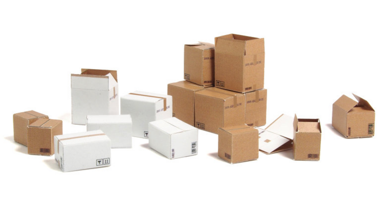 Matho Models 35058 1/35 Cardboard Boxes Generic Printed Paper (28) (6 different designs)