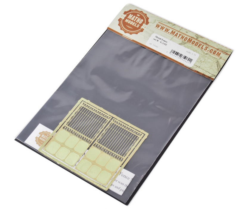 Matho Models 35060 1/35 Metal Fence Gate Set B Photo-Etched
