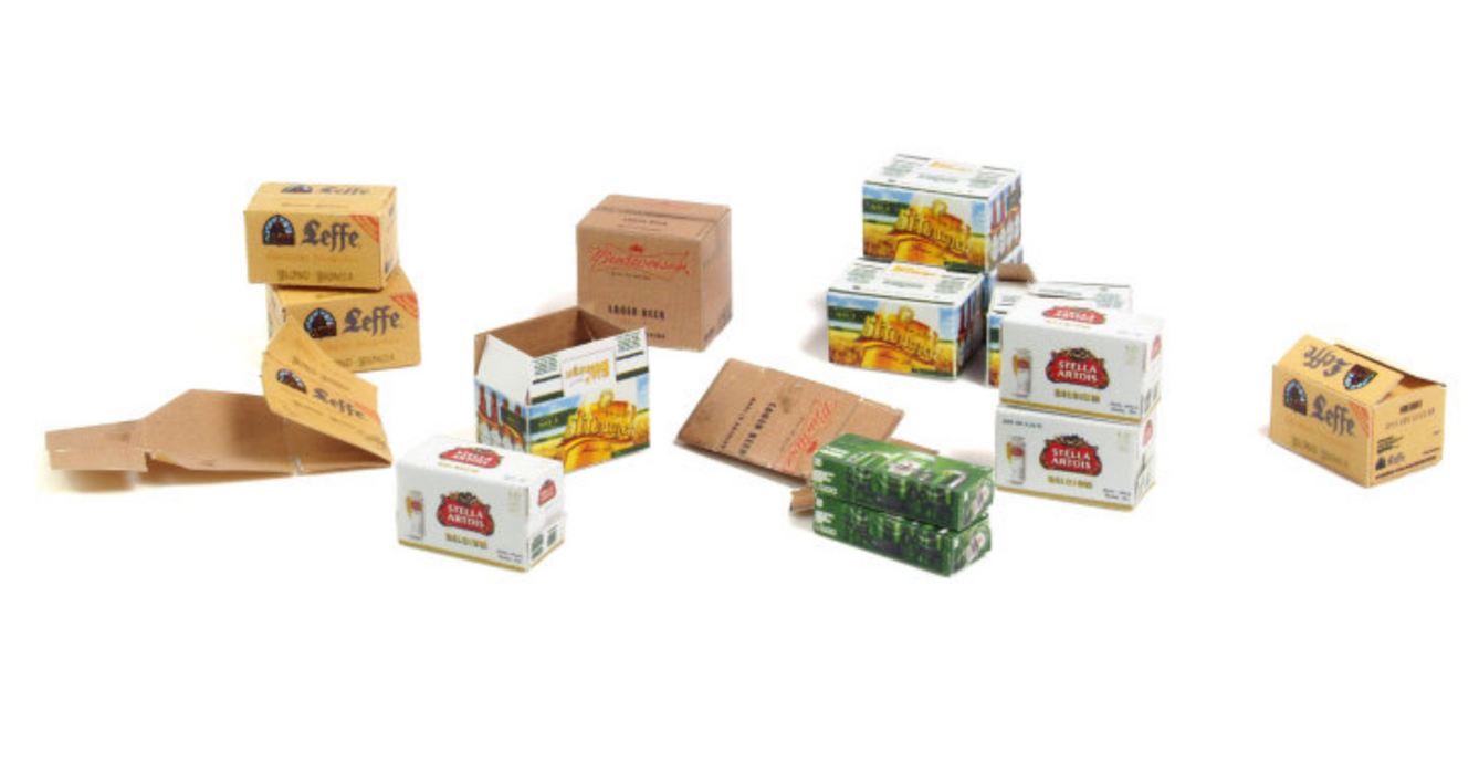 Matho Models 35064 1/35 Cardboard Boxes Beer Printed Paper (Stella Artois, Leffe, Heinken, Bitburger, Budweiser) (36)