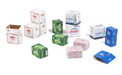 Matho Models 35072 1/35 Cardboard Boxes Water Printed Paper (Evian, Fiji, Perrier, SPA, S.Pellegrino) (30)
