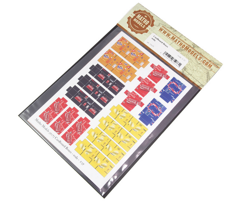 Matho Models 35073 1/35 Cardboard Boxes Soda Printed Paper (Coca-Cola, Coca-Cola Zero, Pepsi, Schweppes, Fanta) (34)