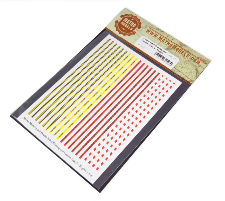 Matho Models 35108 1/35 Double Sided Warning & Caution Tape Printed Glossy Paper (15 different types)