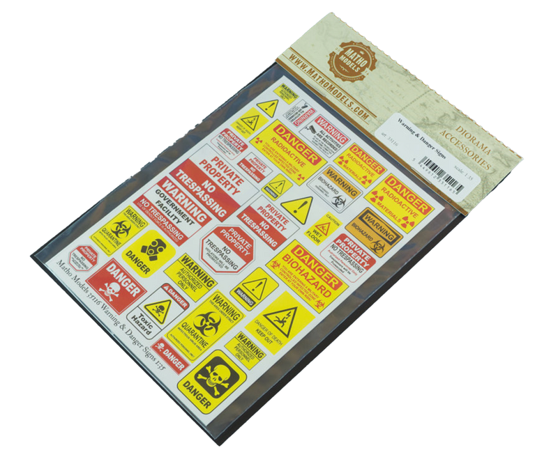 Matho Models 35116 1/35 Warning & Danger Signs Printed Paper (66)