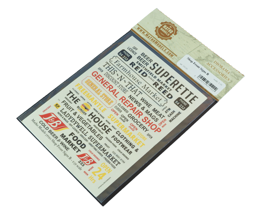 Matho Models 35120 1/35 Shop Front Signs Decals