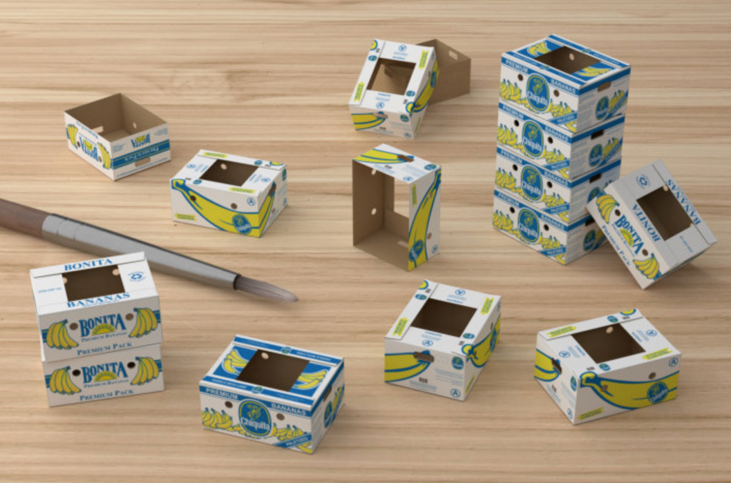 Matho Models 35134 1/35 Cardboard Boxes Banana Printed Paper (14) (3 different designs)