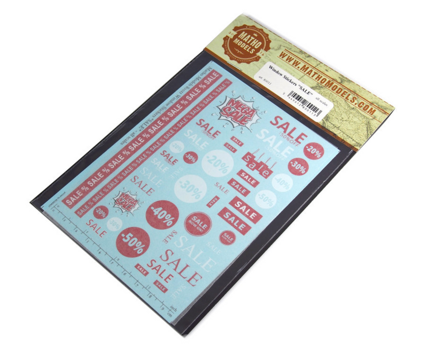 Matho Models 80011 Multi-Scale Sale Window Sticker Decals