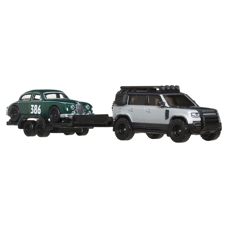 Mattel Hot Wheels Premium Team Transporters Assorted Truck & Race Car (4 Pack)