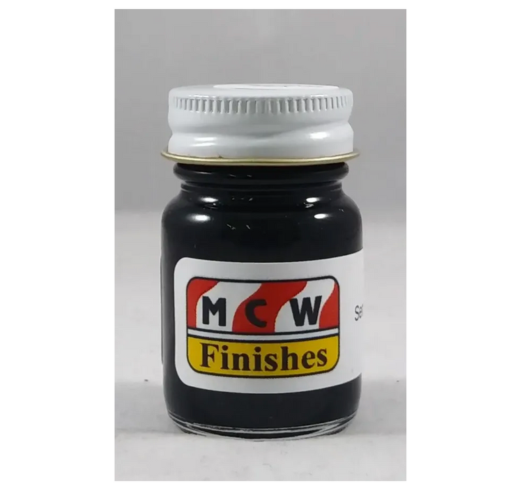 MCW Finishes 10004E Semi Gloss Black Enamel Paint 15ml (0.5oz)