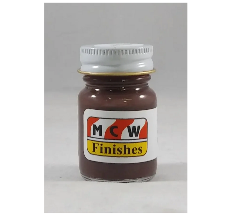 MCW Finishes 10021E Flat Dark Brown (1121) Enamel Paint 15ml (0.5oz)