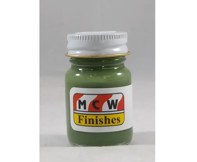 MCW Finishes 10064E Flat Lt Green (1164) Enamel Paint 15ml (0.5oz)