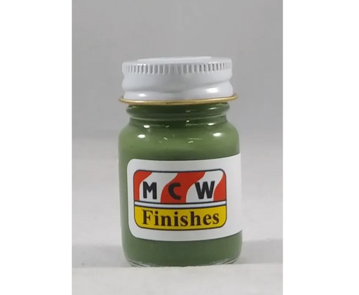MCW Finishes 10064E Flat Lt Green (1164) Enamel Paint 15ml (0.5oz)