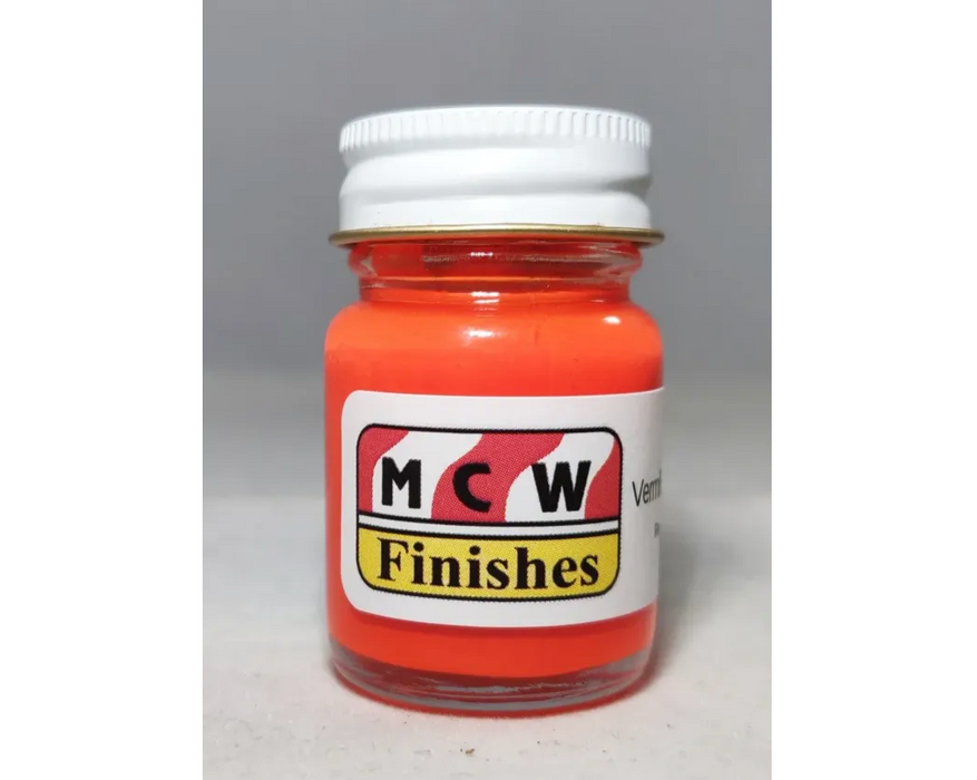 MCW Finishes 2011E Neon Vermillion Enamel Paint 15ml (0.5oz)