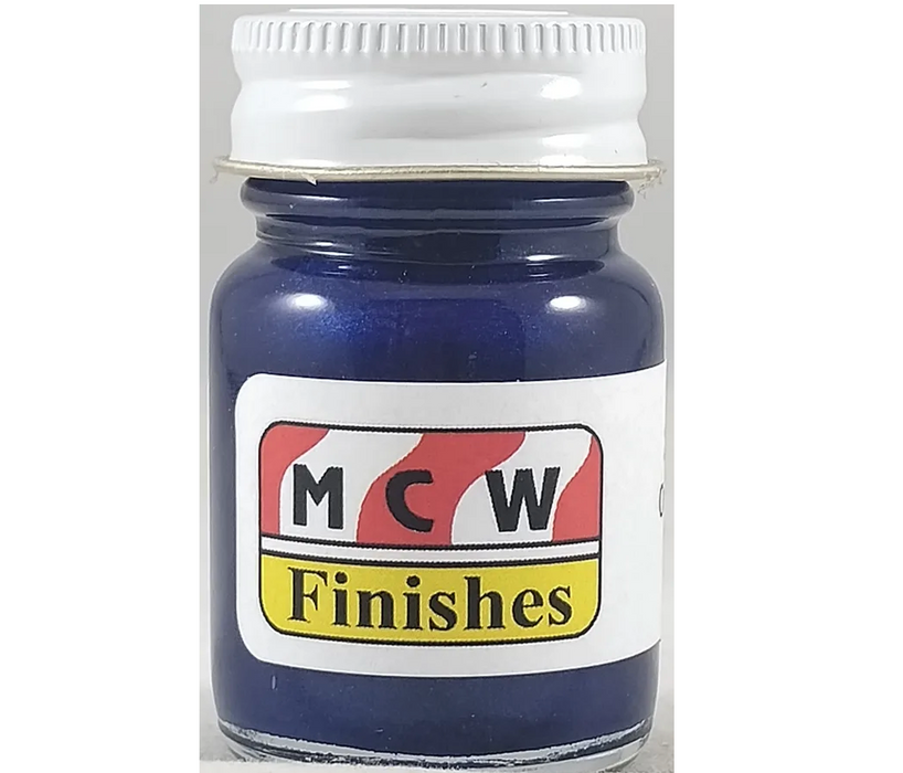 MCW Finishes 201851E Ocean Blue Metallic Enamel Paint 15ml (0.5oz)