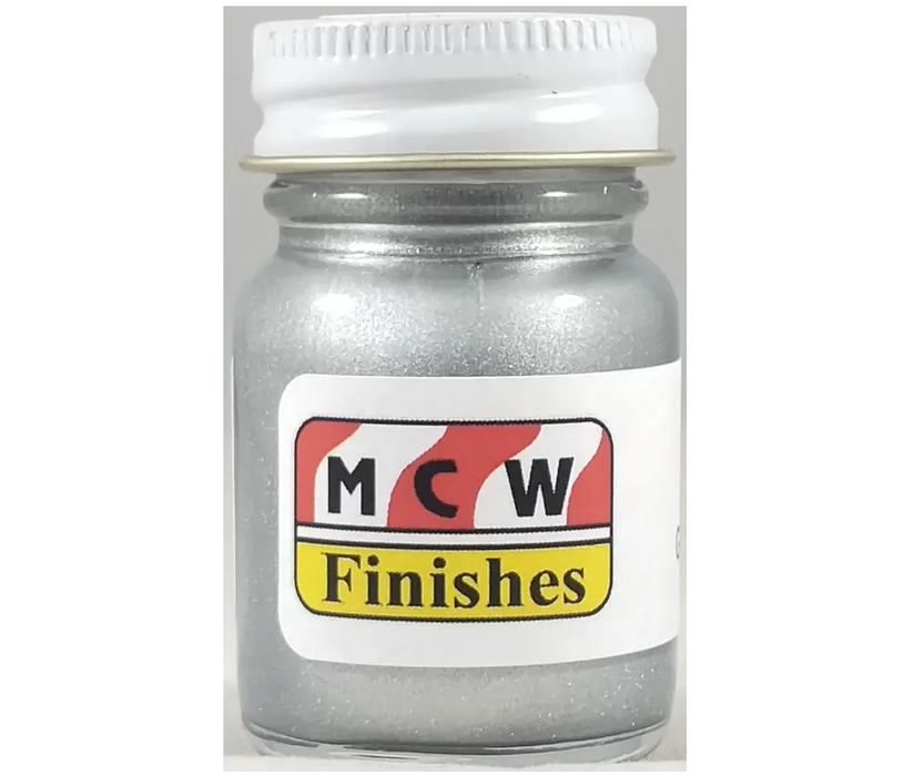 MCW Finishes 2151E Ultra Silver Metallic Enamel Paint 15ml (0.5oz)