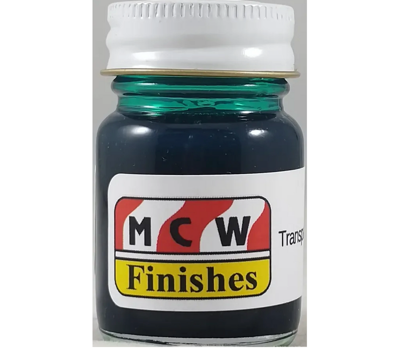 MCW Finishes 2411E Transparent Blue/Green Enamel Paint 15ml (0.5oz)