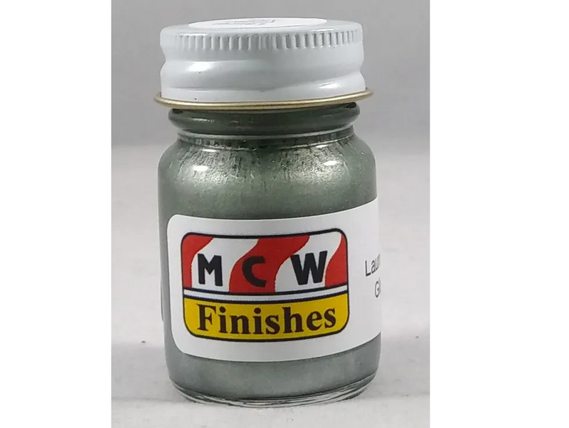 MCW Finishes 6204E Gloss Laurel Green Metallic Enamel Paint 15ml (0.5oz)