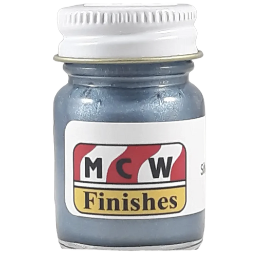 MCW Finishes 6533E Silver Blue Metallic Enamel Paint 15ml (0.5oz)