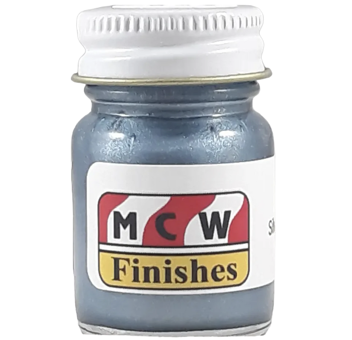 MCW Finishes 6533E Silver Blue Metallic Enamel Paint 15ml (0.5oz)