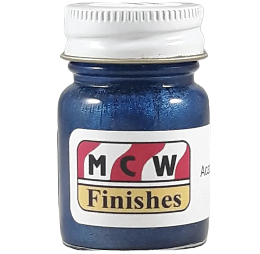 MCW Finishes 6730E Acapulco Blue Metallic Enamel Paint 15ml (0.5oz)