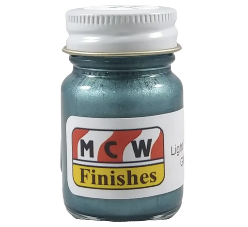 MCW Finishes 6757E Gloss Light Turqoise Metallic Enamel Paint 15ml (0.5oz)