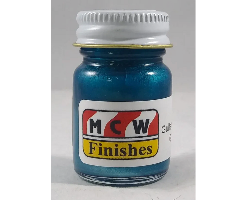 MCW Finishes 6831E Gloss Gulfstream Aqua Metallic Enamel Paint 15ml (0.5oz)