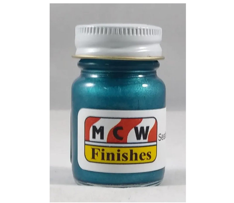 MCW Finishes 6955E Seafoam Turquoise Metallic Enamel Paint 15ml (0.5oz)