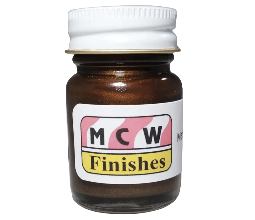 MCW Finishes 7038E Med Brown Metallic Enamel Paint 15ml (0.5oz)