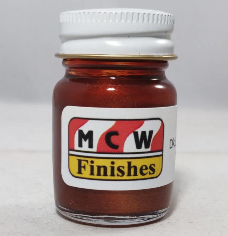 MCW Finishes 7061E Dark Burnt Orange Metallic Enamel Paint 15ml (0.5oz)