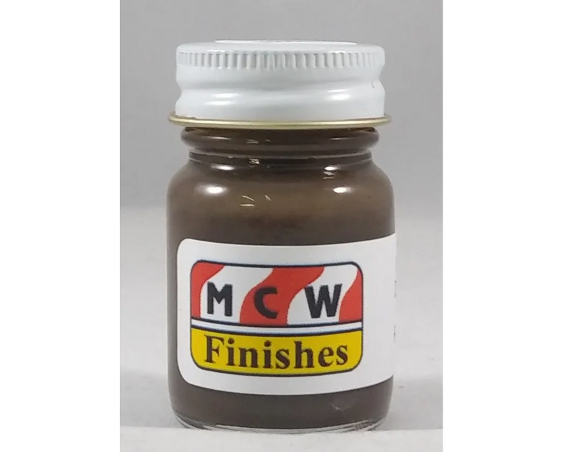 MCW Finishes MIL2070E Flat Dark Brown FS30051 Enamel Paint 15ml (0.5oz)