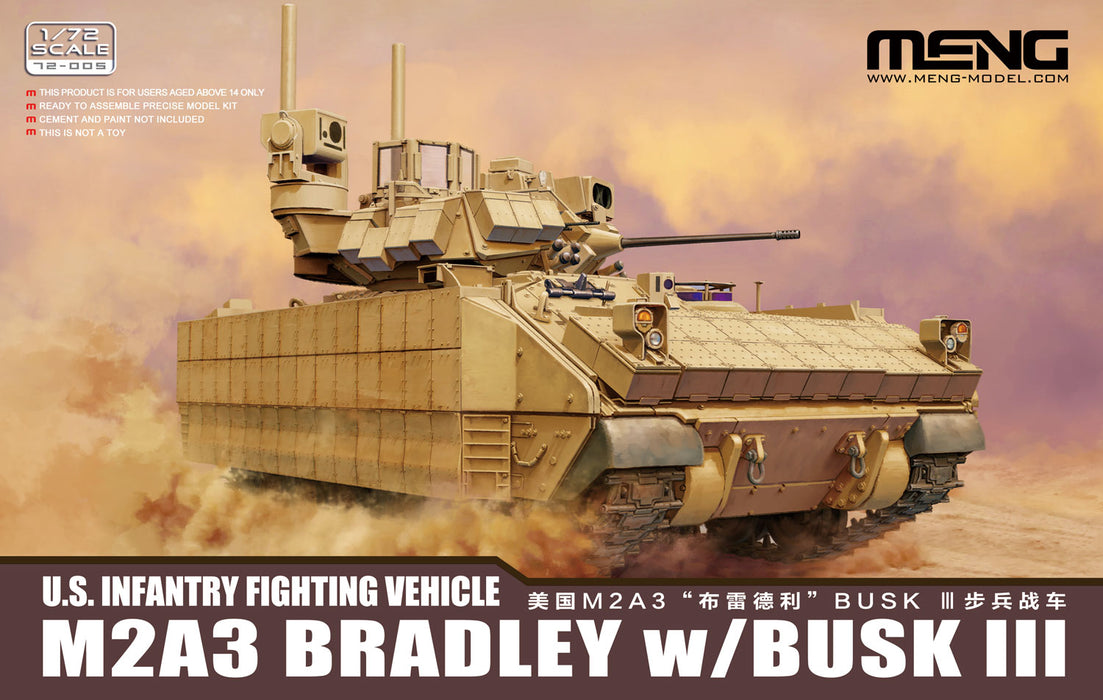 Meng Model 72005 1/72 M2A3 Bradley US Infantry Fighting Vehicle withBusk III Model Kit