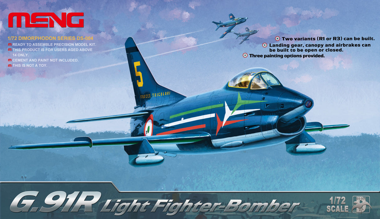 Meng Model DS-004S 1/72 Fiat G.91R Nato Air Forces Model Kit