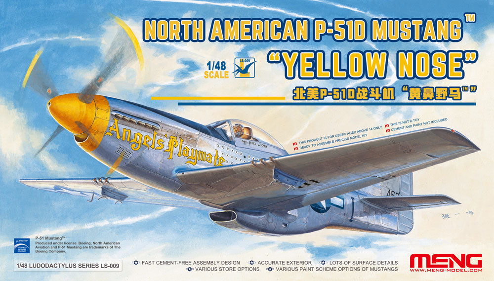 Meng Model LS-009 1/48 North American P-51D Mustang "Yellow Nose" Model Kit