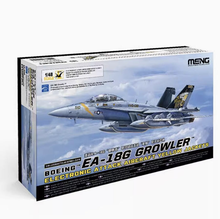 Meng Model LS-019 1/48 EA-18G Growler Yellow Jackets Electronic Attack Model Aircraft Kit