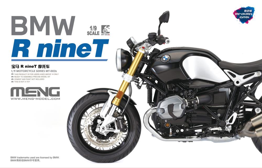 Meng Model MT-003S 1/9 BMW R nineT Pre-Painted Model Kit