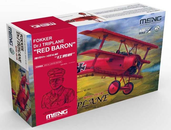 Meng Model QS-0002S 1/32 Limited Edition Fokker Dr.I Triplane "Red Baron" Model Kit