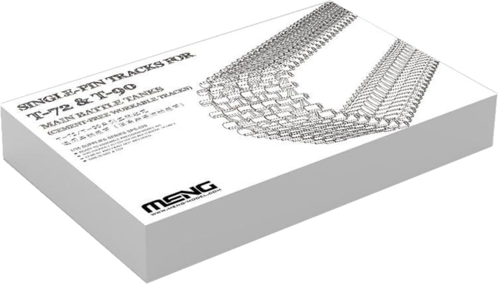 Meng Model SPS-0029 1/35 Single Pin Tracks for T-72 and T-90 Main Battle Tanks Accessory Kit