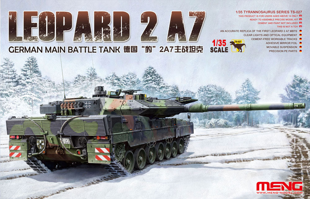 Meng Model TS-027 1/35 Leopard 2 A7 German Main Battle Tank Model Kit