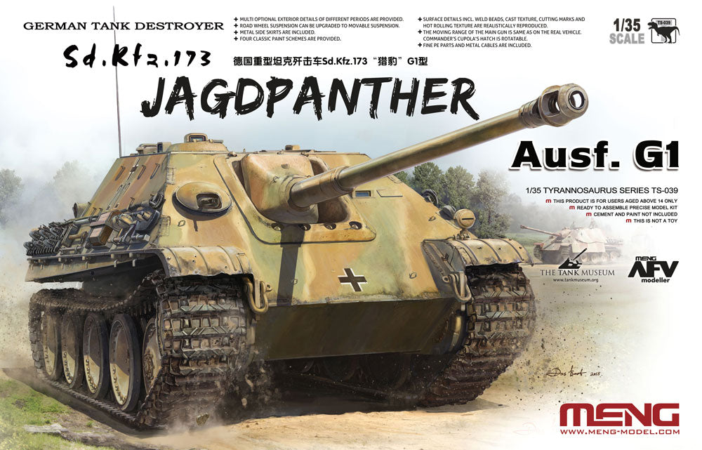 Meng Model TS-039 1/35 German Tank Destroyer Sd.Kfz. 173 Jagdpanther Ausf. G1 Model Kit